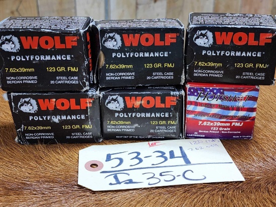 120 Rounds Of 7.62X39 Ammunition