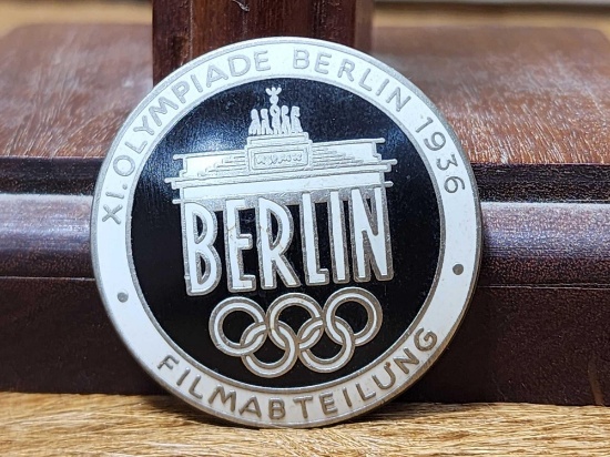 1936 Berlin Germany Olympics Film Crew Badge