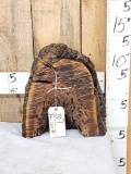 Walnut Burl Grown Around A Horseshoe