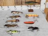 Collection Of 9 Muskie Fishing Lures
