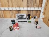 Optics , Ammunition , & Black Powder Supplies Lot