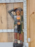 Hand Carved Wooden Cigar Store Indian
