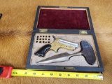 Antique Gamblers Self Defense Kit With C. Sharps 4 Barrel .22 Pistol
