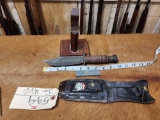 Vintage Camillus Fixed Blade Knife W / Scabbard