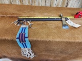 Native American Style Tomahawk Peace Pipe