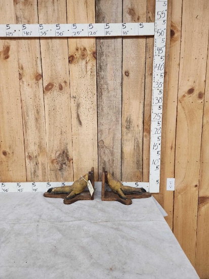 Pair Of Ostrich Feet Book Ends Taxidermy