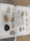 Collection Of 20 Arrowheads & Stone Tools Native American Artifacts
