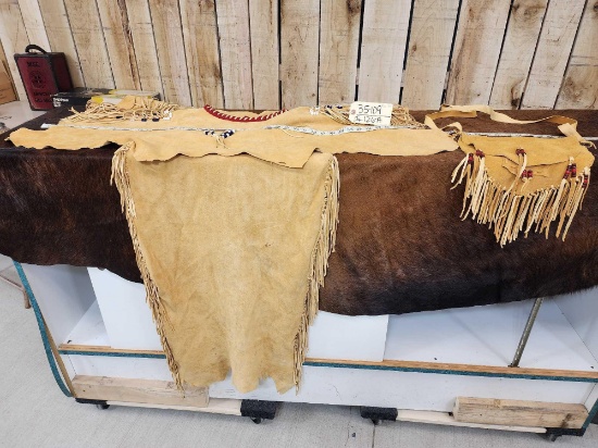 Native American Style Buckskin Pow Wow Dress & Satchel