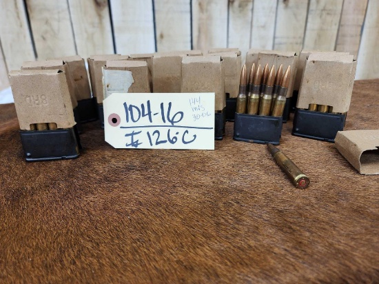 144 Rounds Of Military 30-06 Ammunition