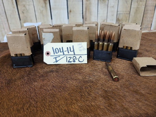 144 Rounds Of Military 30-06 Ammunition
