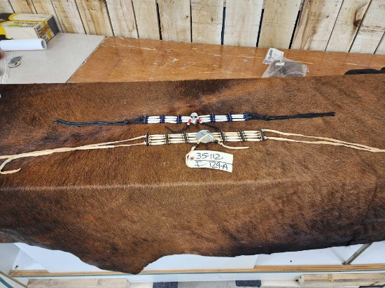 2 Native American Style Bone Choker Necklaces