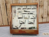 Vintage Case XX Cutlery Counter Top Display Case With NOS Knives