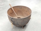Antique Cast Iron Scalding Kettle & Ladle