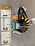 Navajo Sterling Bear Necklace Pendant