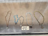 5 Native American Style Bead Necklaces