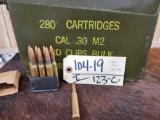 136 Rounds Of Military 30-06 Ammunition