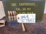 136 Rounds Of Military 30-06 Ammunition
