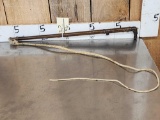 Unusual Horse Head Black Powder Cane Gun With Rawhide Whip