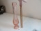 Tall Pink Glass Flower Vase