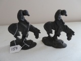 Pair of Cast Iron Horse/Rider Bookends