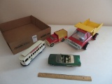 Lot Of Toy Trucks, Train Car Bank, Coca-Cola Truck