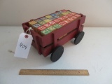 Wooden Wagon with Blocks