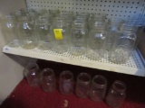 Large lot of canning jars