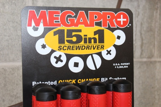 8 MegaPro 15 in 1 Screwdrivers w/Display.
