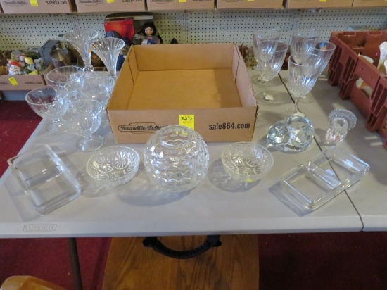 Lot of clear & cut glass