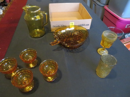 Lot of Amber Glass