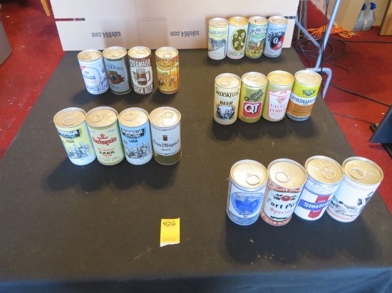 Lot of 20 Collectible beer Cans