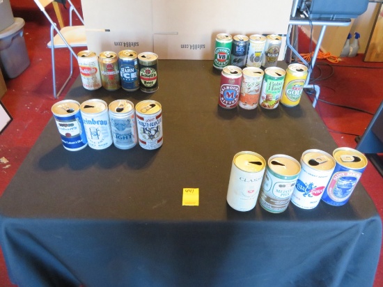 Lot of 20 Collectible Beer Cans