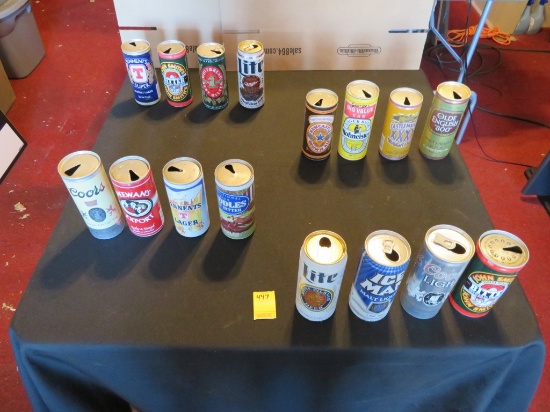 Lot of 16 Collectible Beer Cans