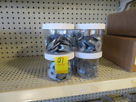 6 containers of washers 50 count each