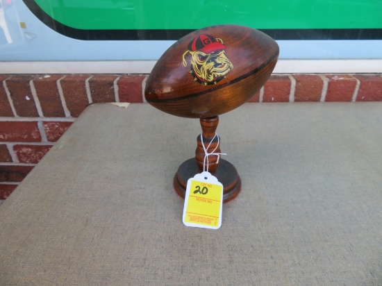 UGA Wood Football on Stand