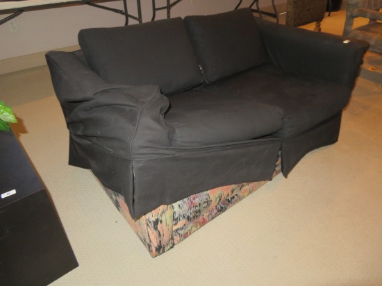 Love Seat with black slip cover