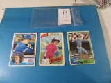 THREE Baseball cards