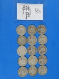 FIFTEEN 1951-1964 Silver Quarters