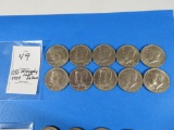 TEN Kennedy Half Dollars 1974