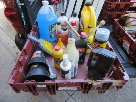 Crate of auto related items