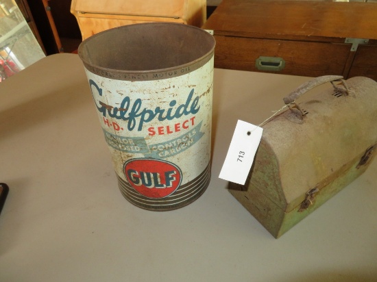 Gulfpride HD Select can and vintage lunch box