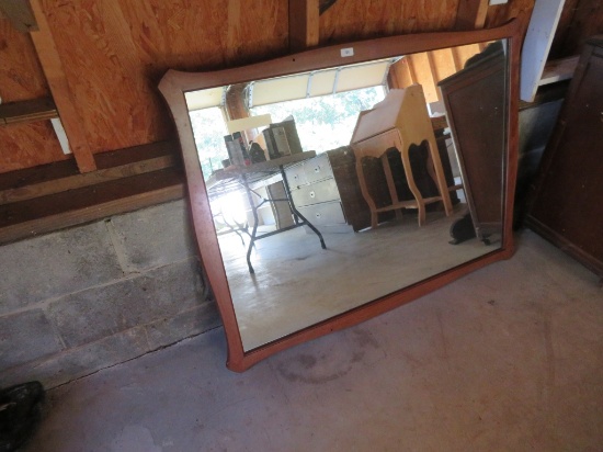 Wood framed mirror