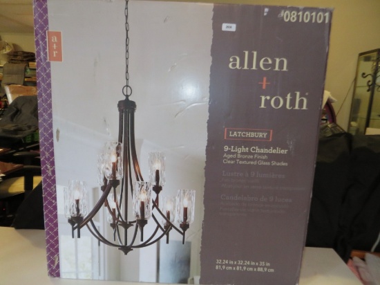 Allen Roth 9 Light Chandelier (some broken globes)