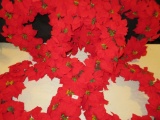 Lot of 5 Poinsettia Wreaths