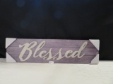 Wooden Raised Letter Blessed Sign