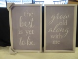 Pair of Wooden Signs