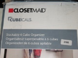 Closetmaid Stackable 6 Cube Organizer Unopened