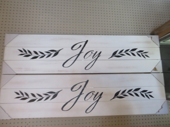 2 " Joy" Signs 12 x 48