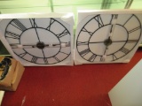 2 Metal Clocks 28 x 28