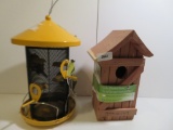 2 Bird Items feeder and house(both damaged)
